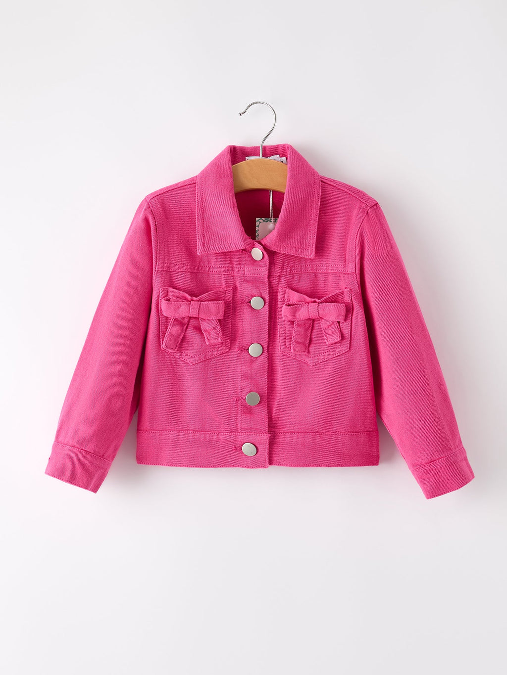 Hot Pink Fall Girls Denim Top