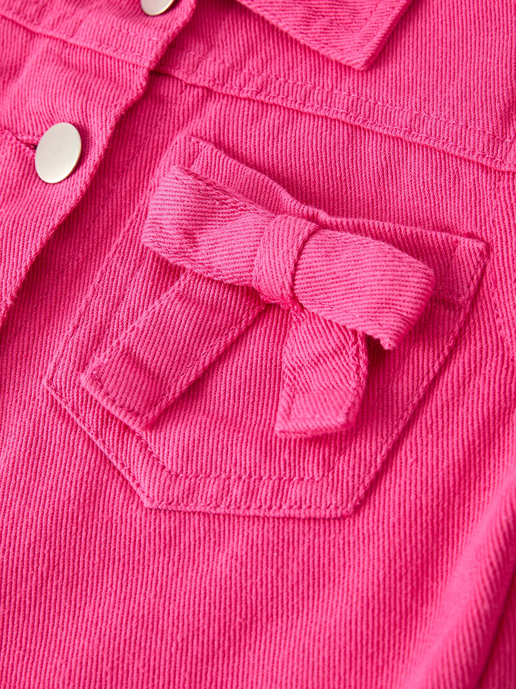 Hot Pink Fall Girls Denim Top