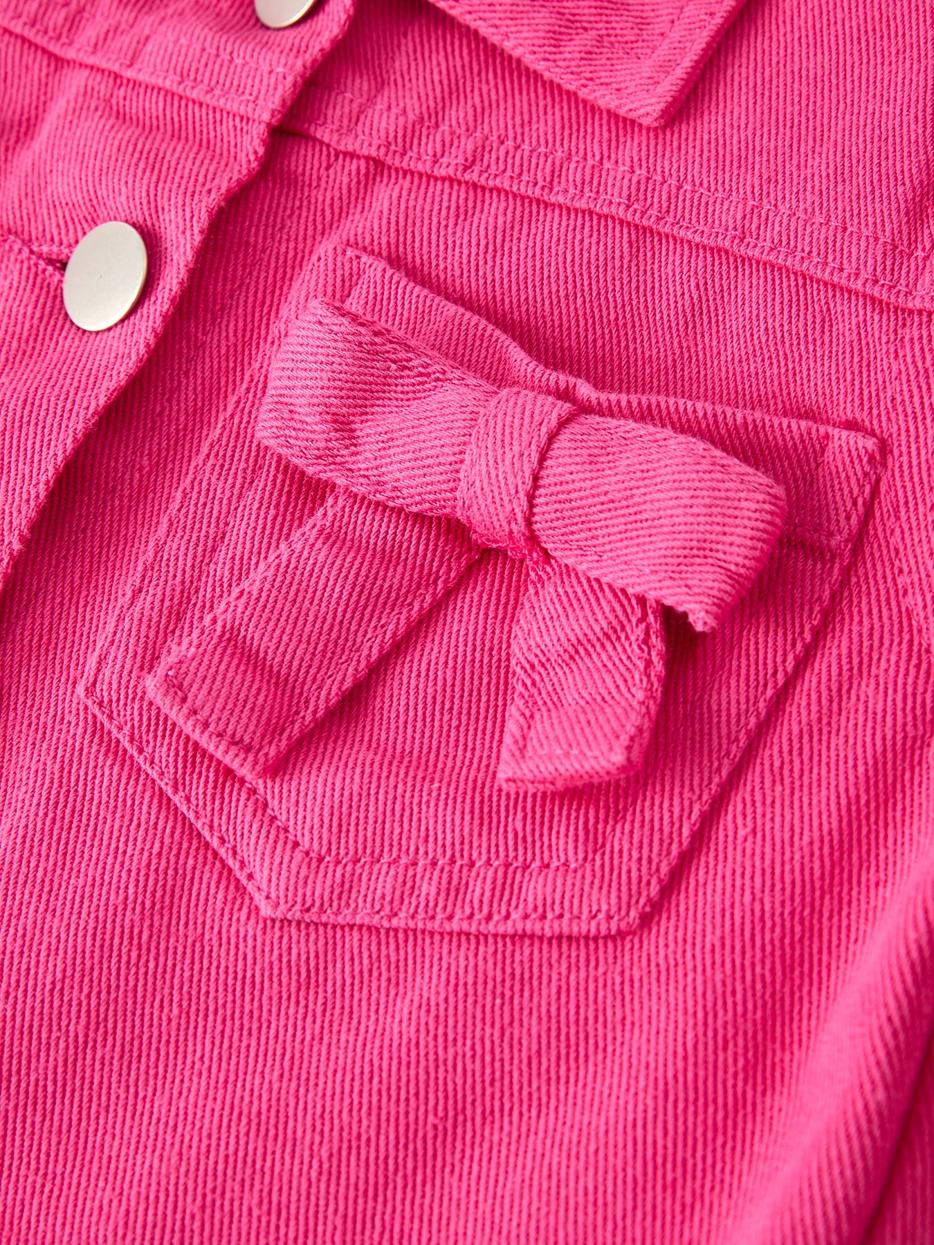 Hot Pink Fall Girls Denim Top