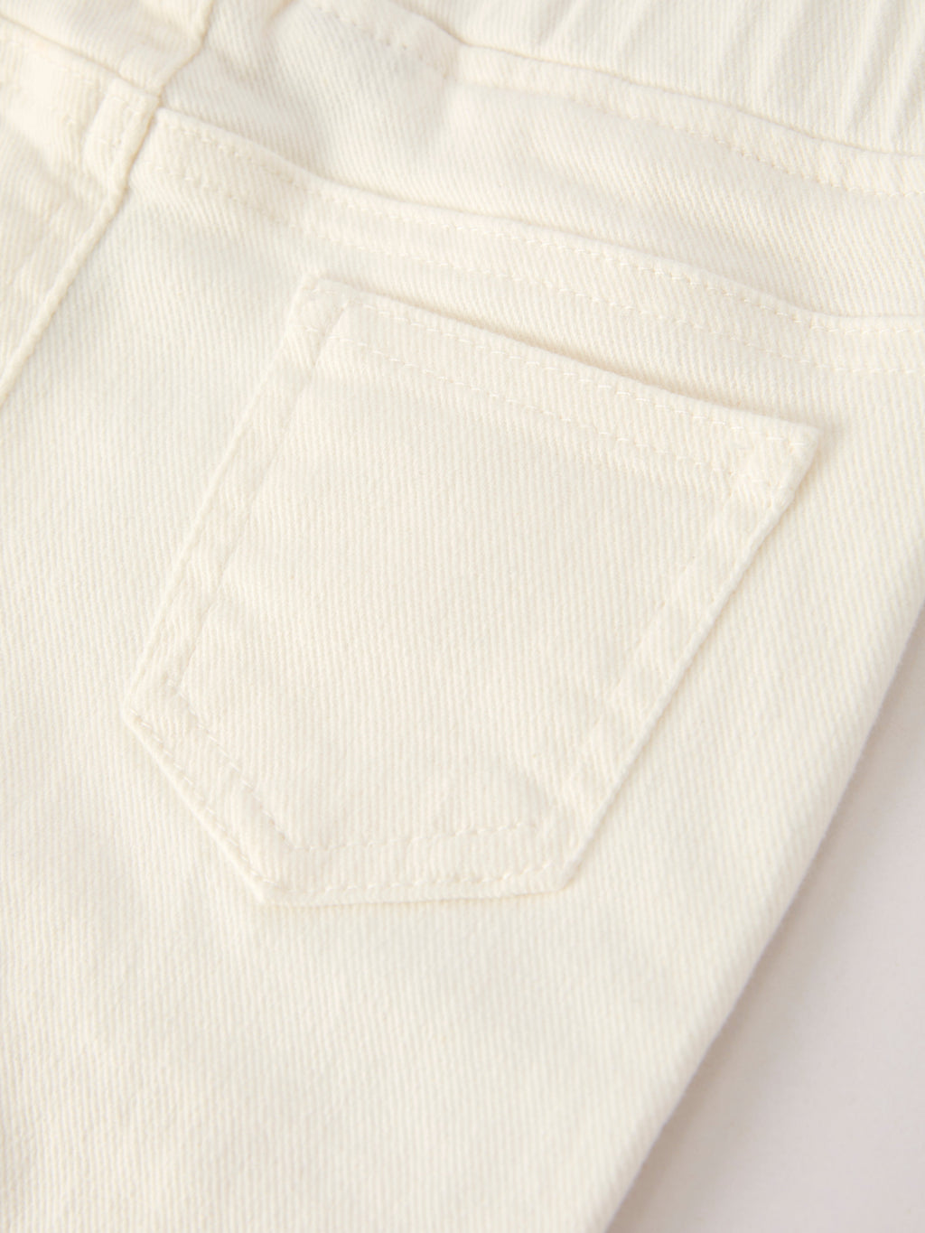 Charming White Denim Pants with Cute Bows