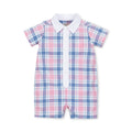 Stretch Organic Poplin Button Front Romper