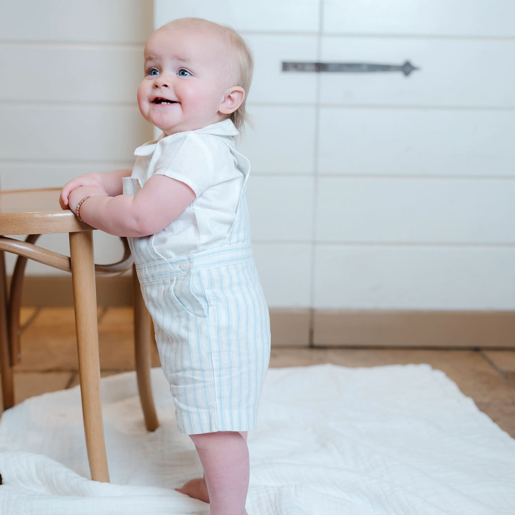 Linen Shortie Overall Set