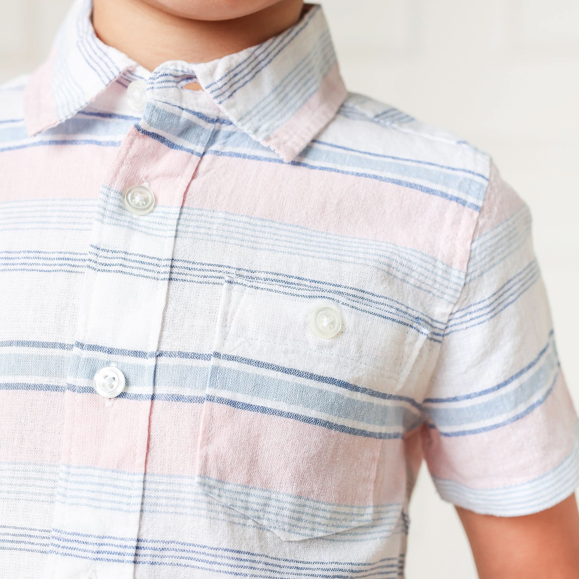 Linen Short Sleeve Button Down Shirt