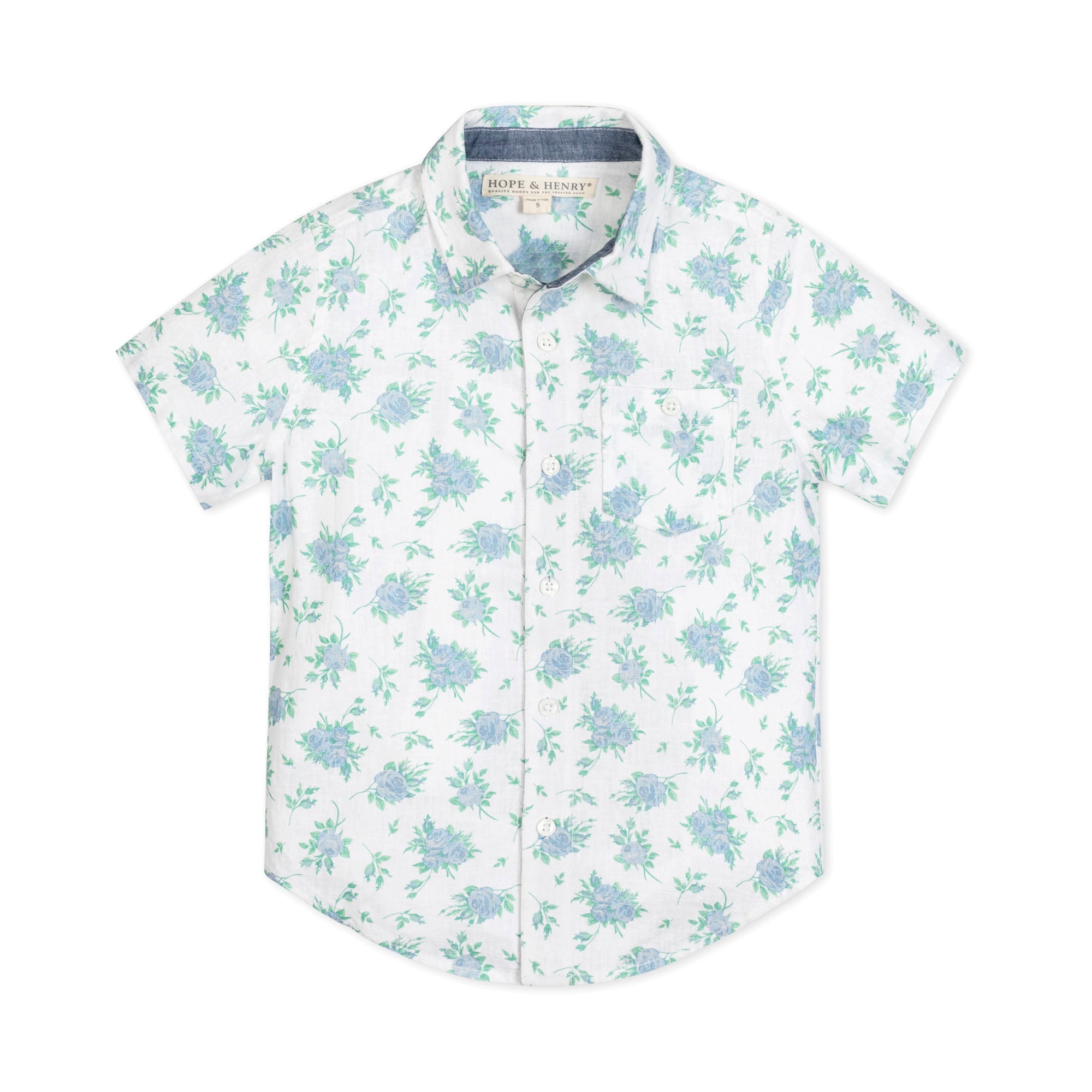 Linen Short Sleeve Button Down Shirt