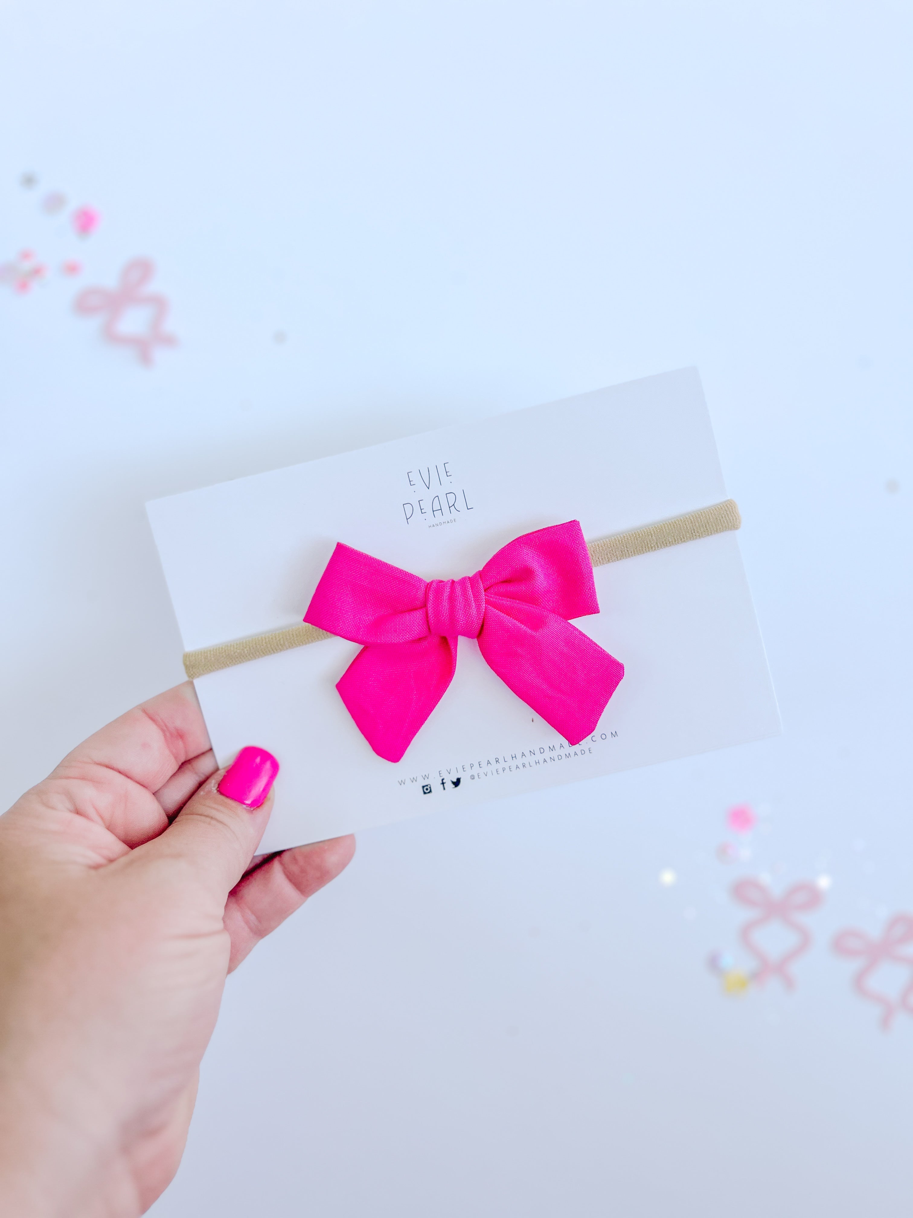 Hot Pink Mini Pinwheel Bow