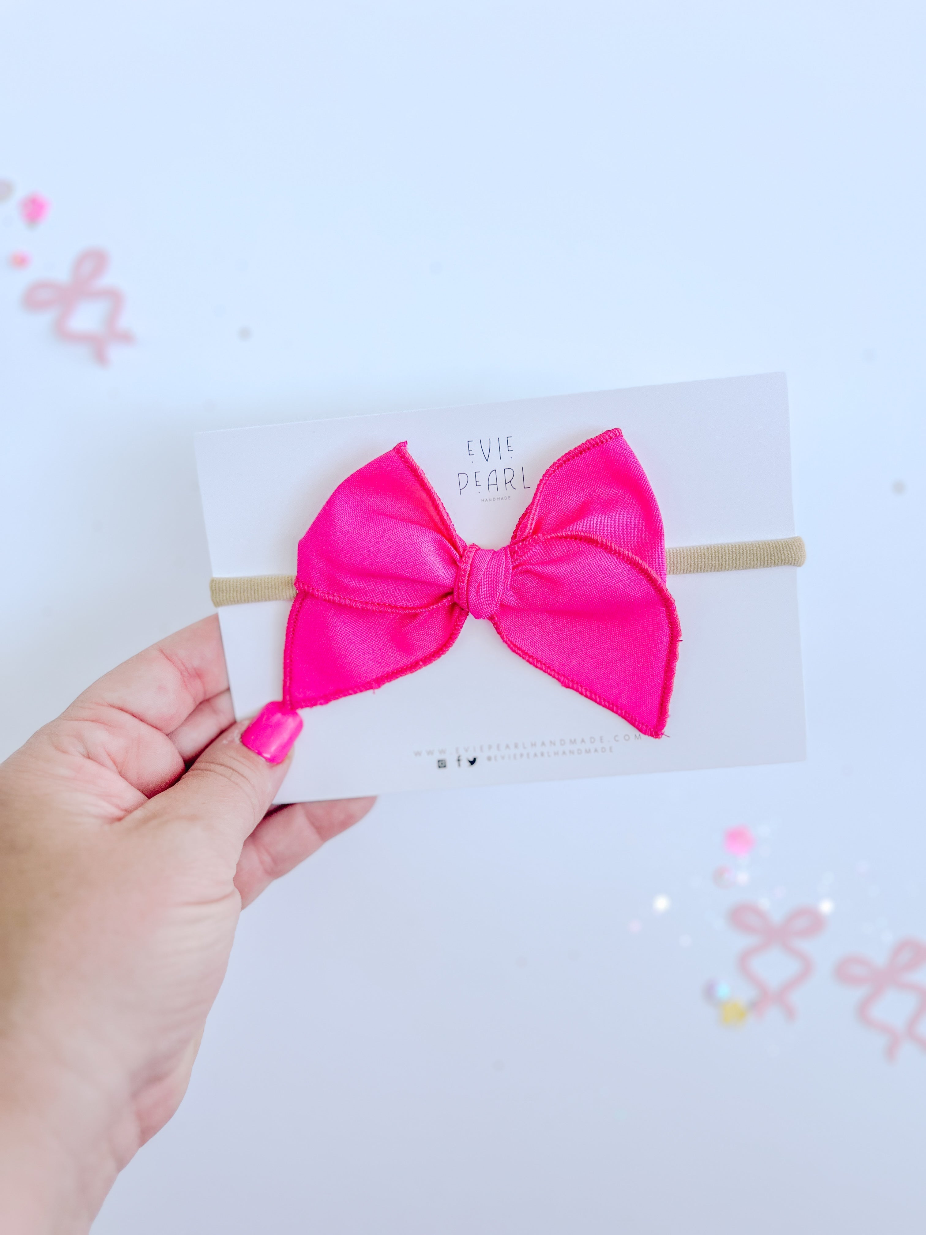 Hot Pink Solid Small Bow