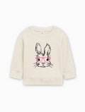 Easter Bunny With Pink Glasses Organic Cotton Baby toddler Pullover
