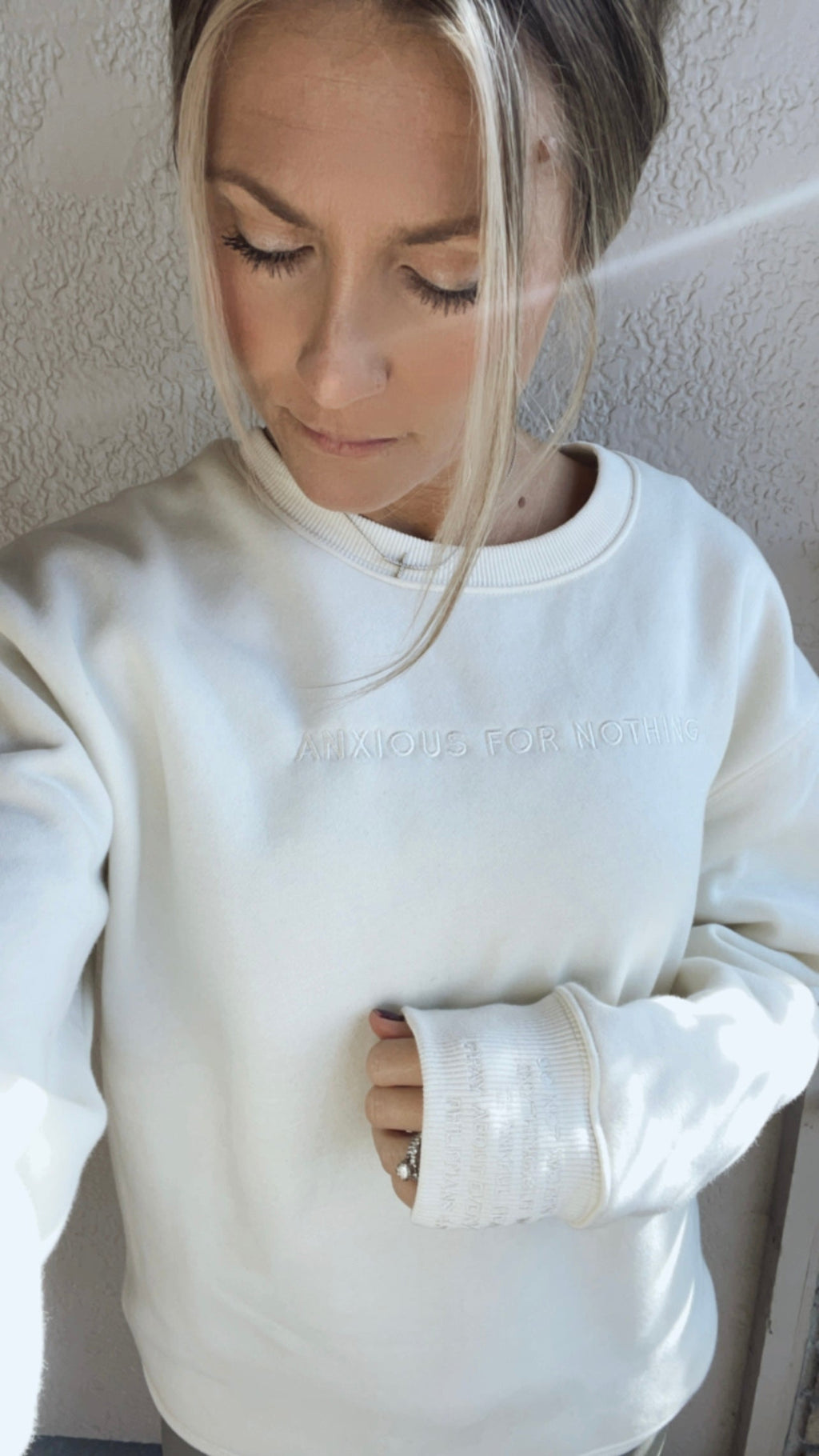 Anxious for Nothing premium crew neck sweatshirt heavy weight