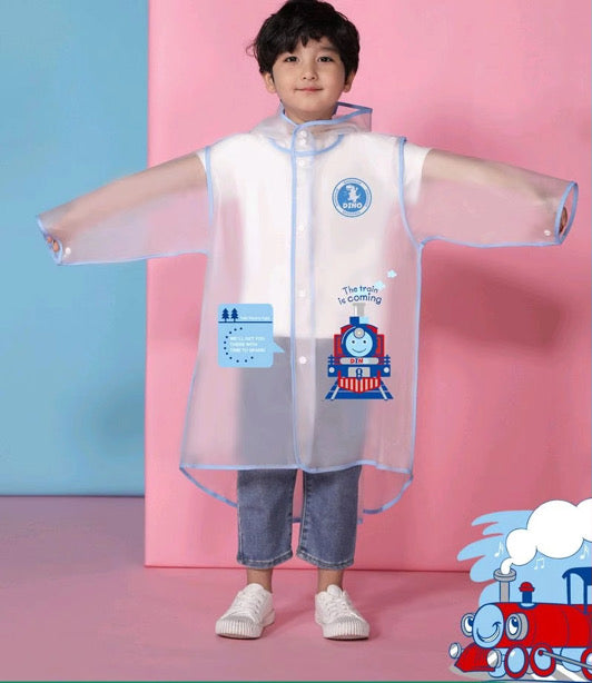 Kids' Hooded Waterproof Raincoat- Lightweight & Durable