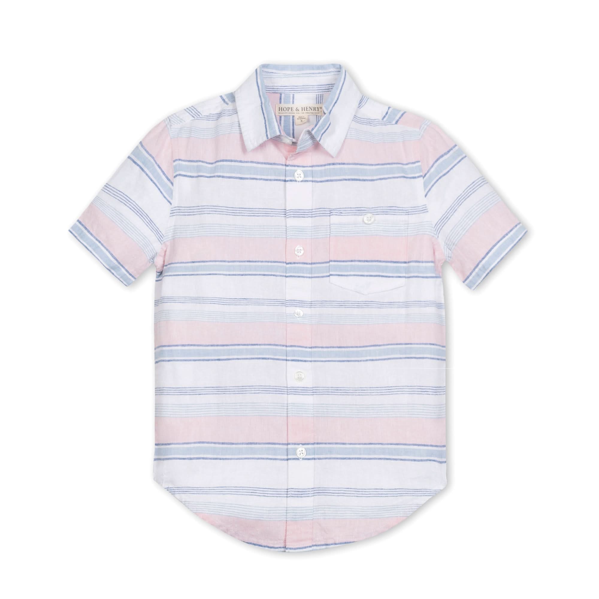 Linen Short Sleeve Button Down Shirt