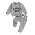 Toddler Baby Boy 2Pcs Fall Winter Outfits Long Sleeve Letter Mama's Boy Crewneck Top Jogger Pants Set