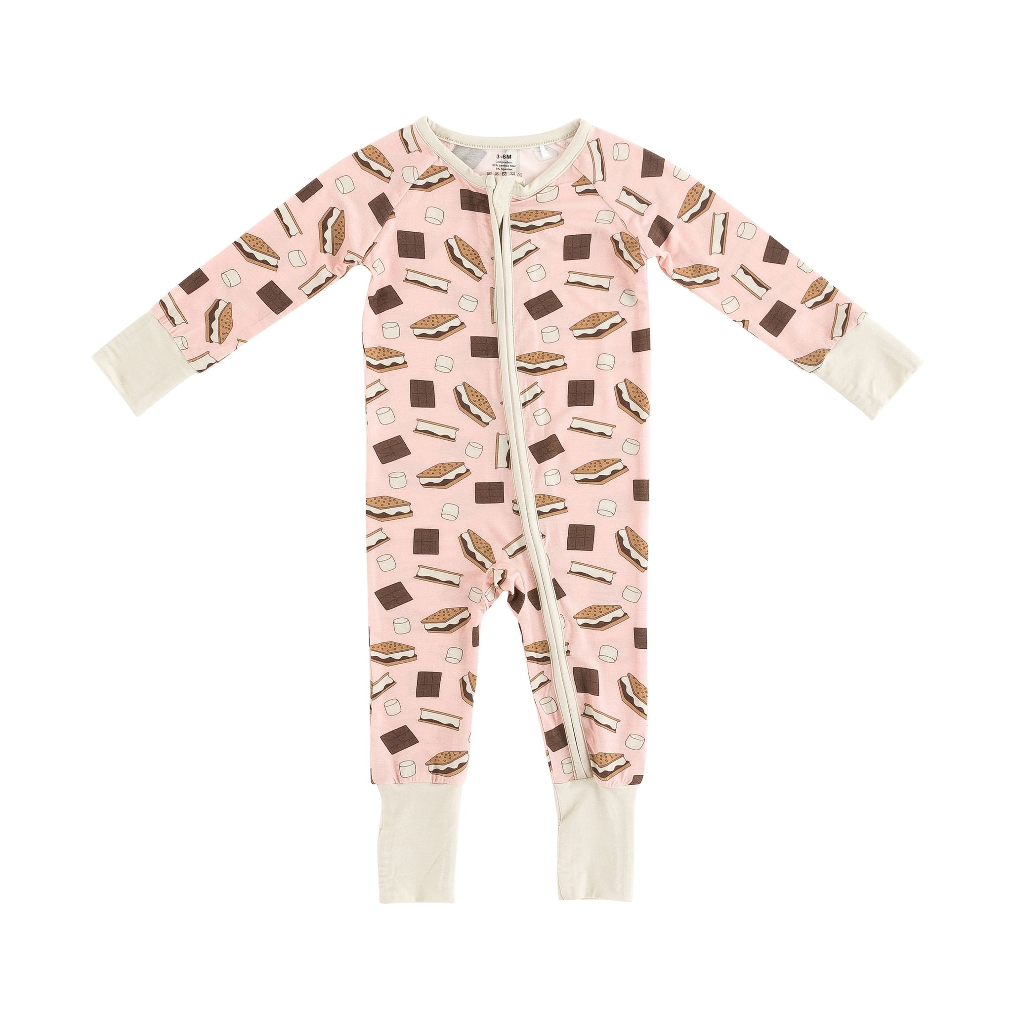 S'more to Love (Convertible Zip Footies) - Pink