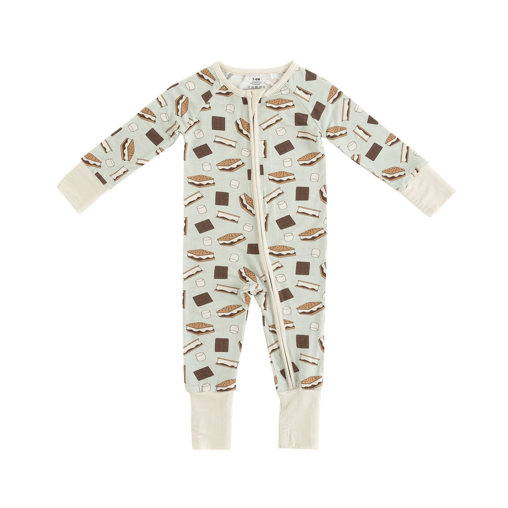 S'more to Love (Convertible Zip Footies) - Blue