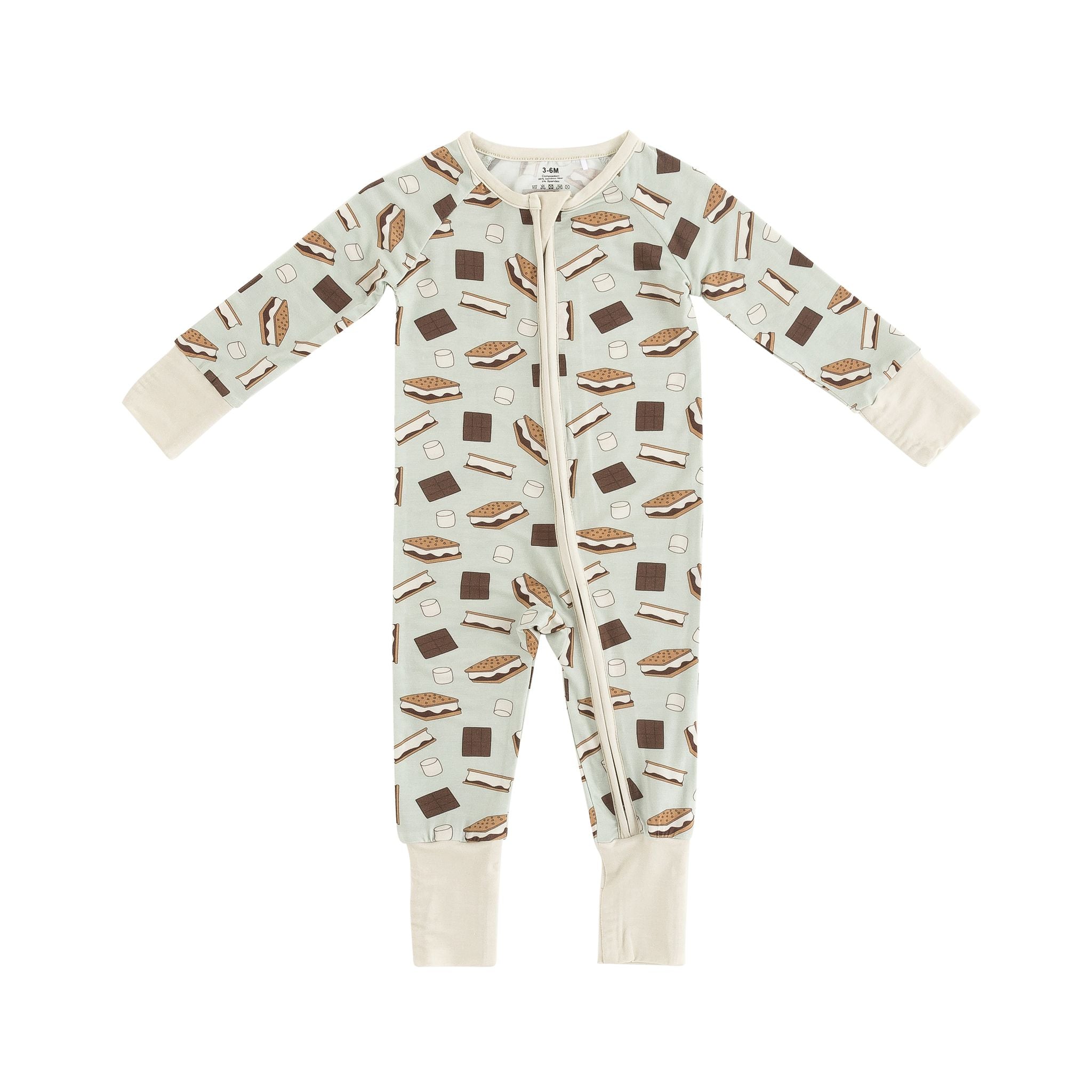S'more to Love (Convertible Zip Footies) - Blue