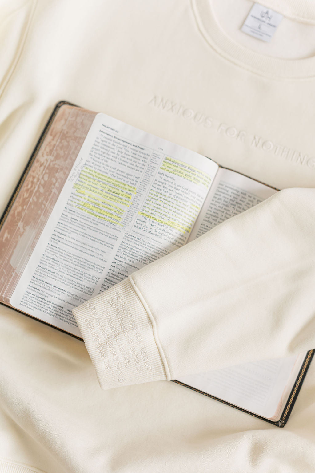 Anxious for Nothing premium crew neck sweatshirt heavy weight