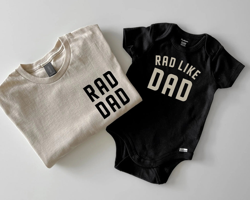 Rad Dad & Rad Like Dad Matching Set | Dad and Baby Outfit