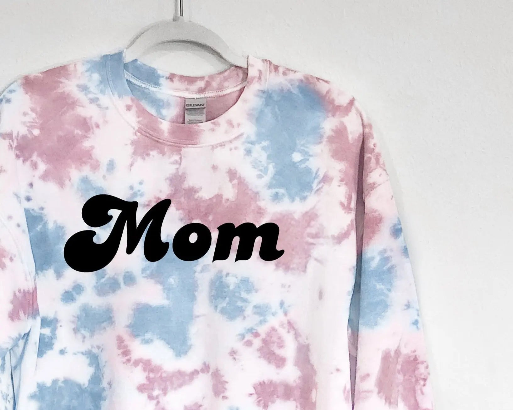 Gender Reveal Sweatshirts and Tees in Pink and Blue Tie Dye