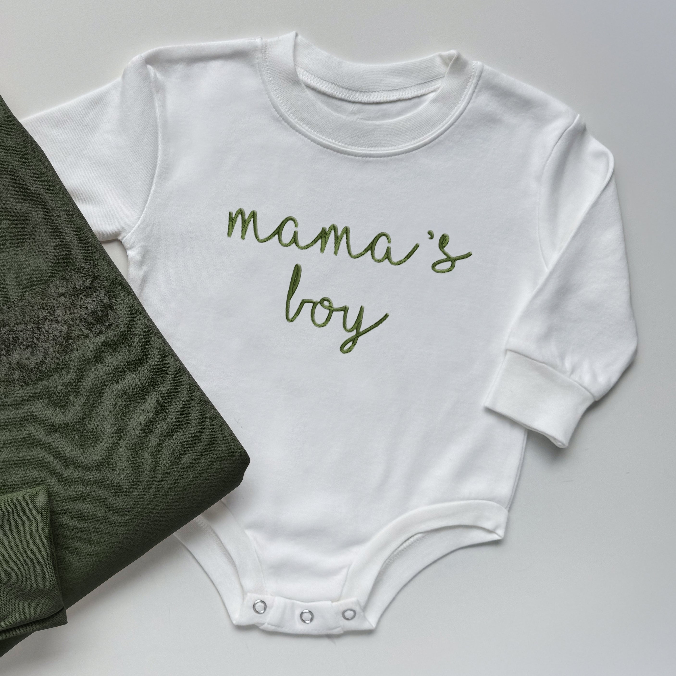 Mama and Mama’s Boy Matching Outfits | Embroidered Mother Son Set