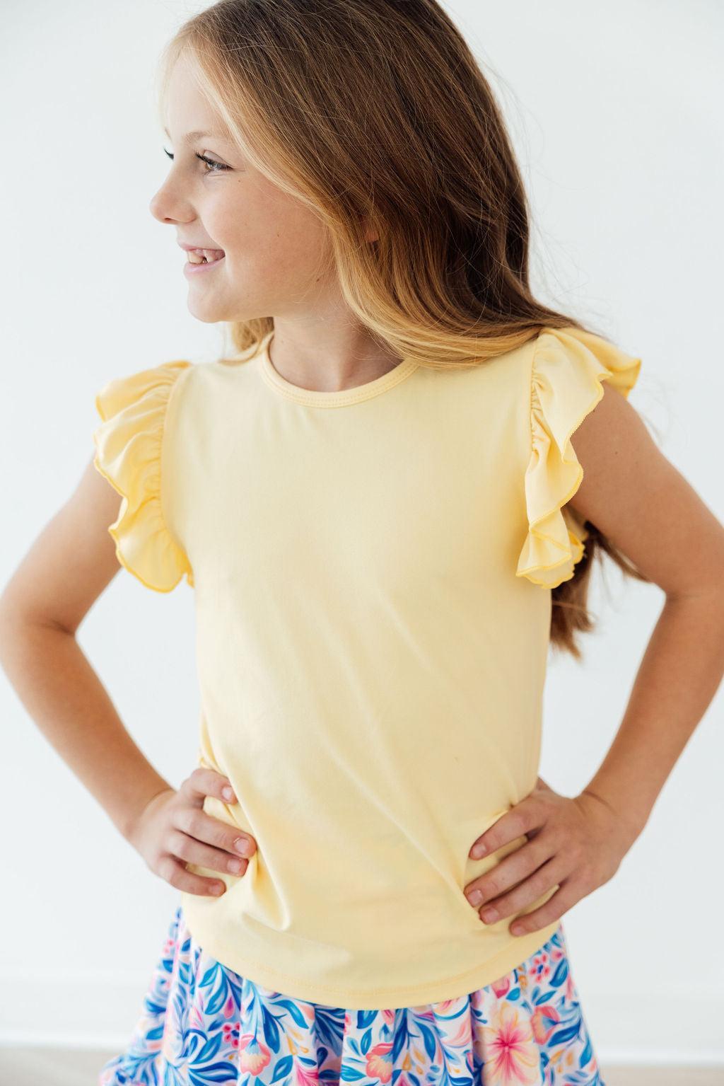 Butter Yellow Ruffle Tee