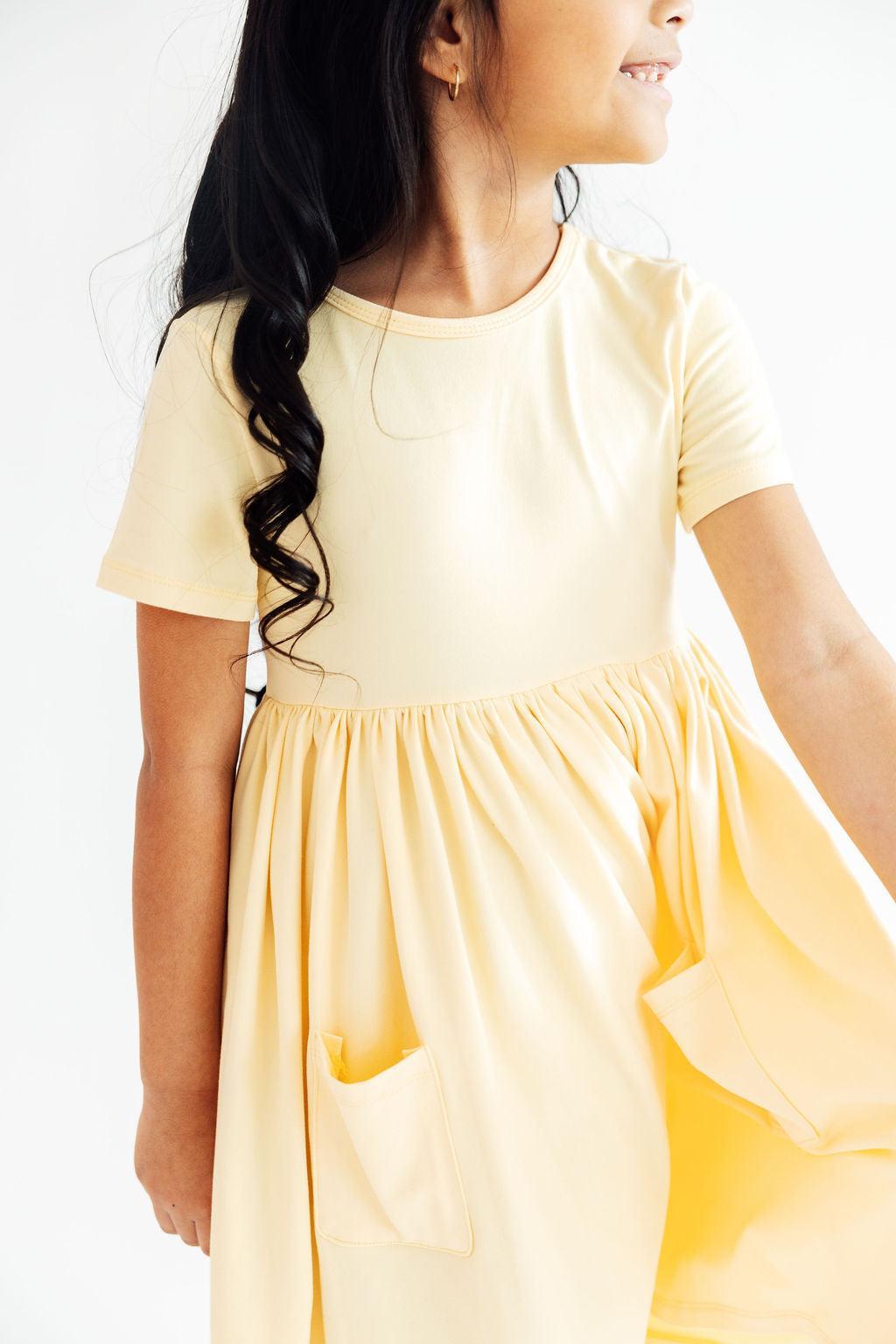 Butter Yellow Pocket Dress
