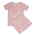 Pink Bunny Floral Summer Pajama Set